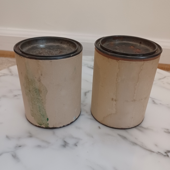 Vintage Tins of Sparkling Tinsel set of 2 vintage tinsel gold & red/pink glitter - Picture 5 of 10